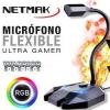 Microfono Gamer Retroiluminado USB Netmak NM-FLEX SDC