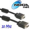 Cable VGA Macho Macho 10 Mtrs con Filtro Noganet VGAM-M10